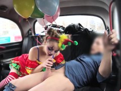 Gal in clown costume fucked by the driver for free fare