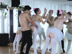 Flexible ballerina teens smashed by a new perv instructor