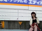 Japanese Crossdresser Outdoor Flashing.