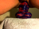 amateur Anal sex toy fun with flint the bad dragon !